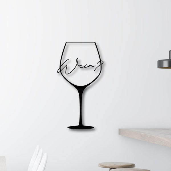 Wooden decoration - wine glass - wall decoration for wine lovers - kitchen decoration - wine decoration - dining room decoration - wine gift - wine?