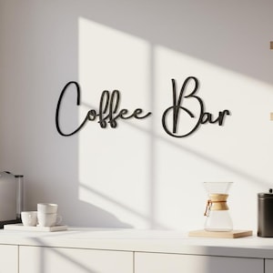 Holzschriftzug Coffee Bar – stilvolle Wanddeko für Küche, Esszimmer & Hausbar