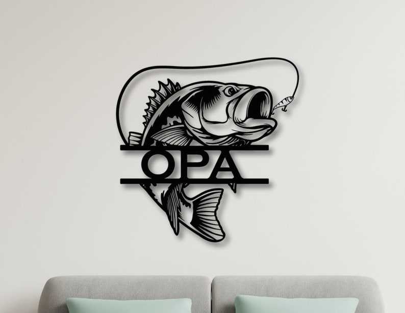 Personalisiertes Wandbild für Angler aus Holz Unvergessliche Geschenkidee für deinen Papa oder Opa Männer Geschenke Fisch Bild 7
