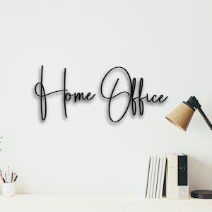 Schriftzug aus Holz - Home Office - Dekoration fürs Büro - Wand Deko - Türschild - Wandschild - Arbeitszimmer - Motivation