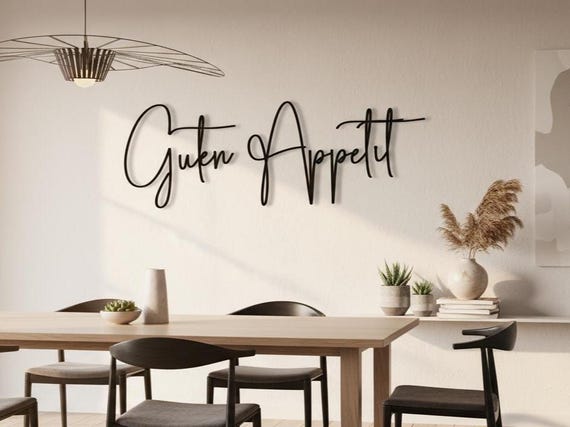 Holzschriftzug Guten Appetit – Dekorative Wanddeko Für Küche