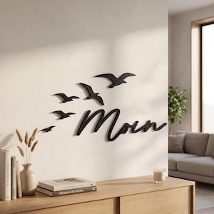 Moin aus Holz | Maritime Wanddeko | Nordsee Deko | Küstenliebe Wanddeko | Holzschriftzug Flur | Geschenk Küste