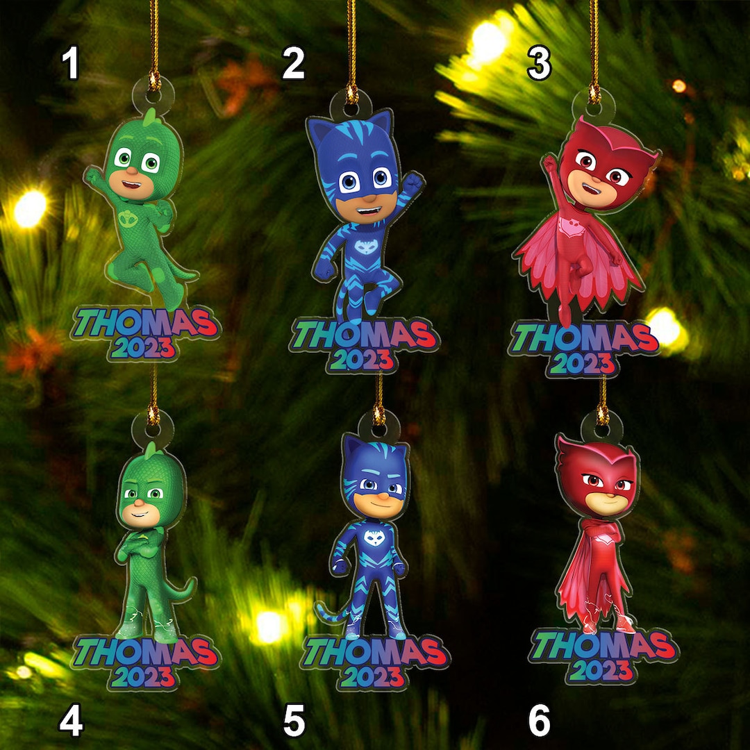 Custom PJ Mask Christmas Ornament Personalized PJ Mask Etsy