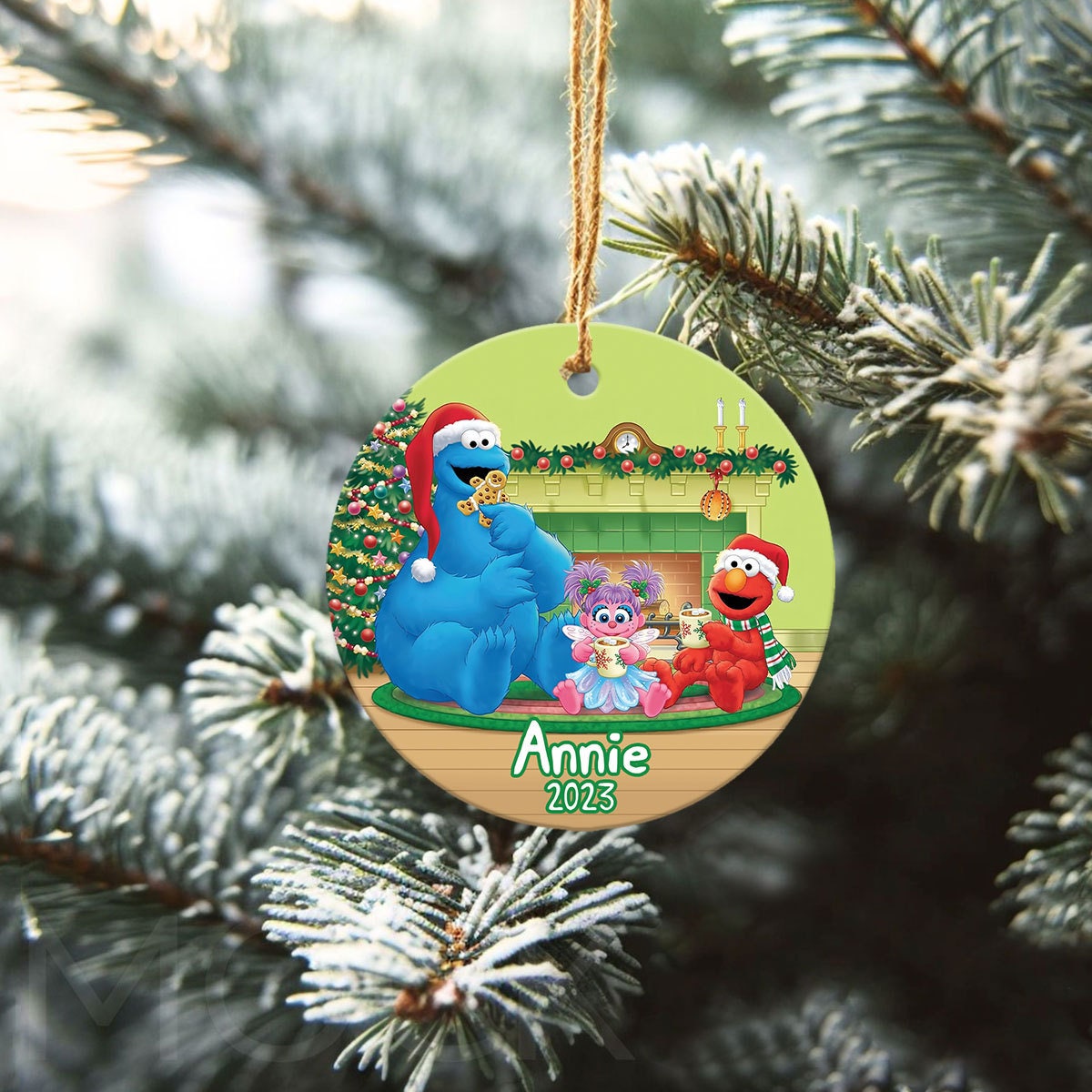 Personalized Elmo Ornament, 2023 Christmas Ornament, Street Cartoon