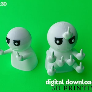 Meme Middle Finger 3D Print, Funny STL/Multicolor 3MF File