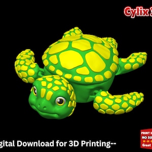 Flexi Turtle STL-fil: Ledad 3D-utskrifts-fidgetleksak
