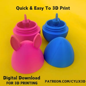 Easter Egg Middle Finger Prank Funny STL & 3MF Files For 3D Printing, Quick And Easy To 3D Print
