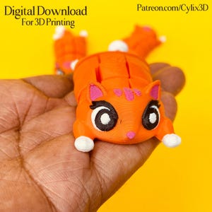 Flexi Cat STL 3D Print Files: Flexi Fidget Toy