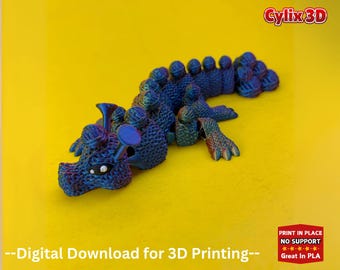 Fichier STL bébé dragon au crochet : jouet articulé à impression 3D