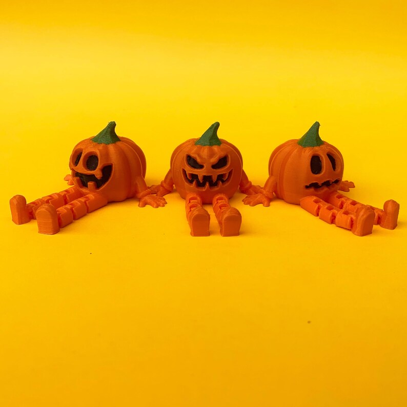 Flexi Halloween Pumpkin Emotions STL 3D Print Files Bundle - Etsy