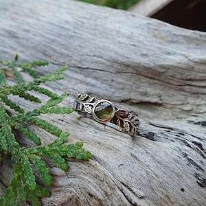 Tourmaline Sterling Silver ring 6 3/4