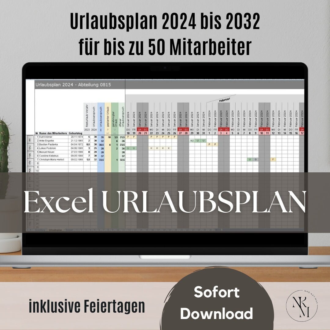 Holiday Planner 2024 Excel Template For Up To 50 Employees With Public Holiday planner 2024 excel template for up to 50 employees with public