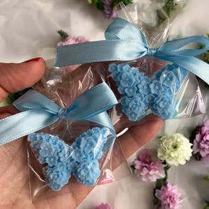 5-40 pezzi Bomboniere a farfalla per baby shower per bambini Mini sapone sfuso Sacchetti regalo per ospiti Regali per feste di rivelazione del sesso Idee regalo utili