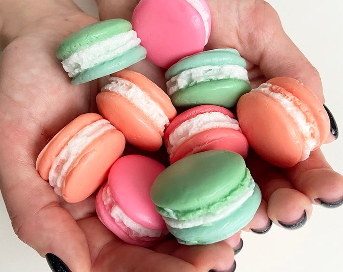 Mini sapone carino macaron francese Regali per feste nuziali Macaron sapone da dessert.