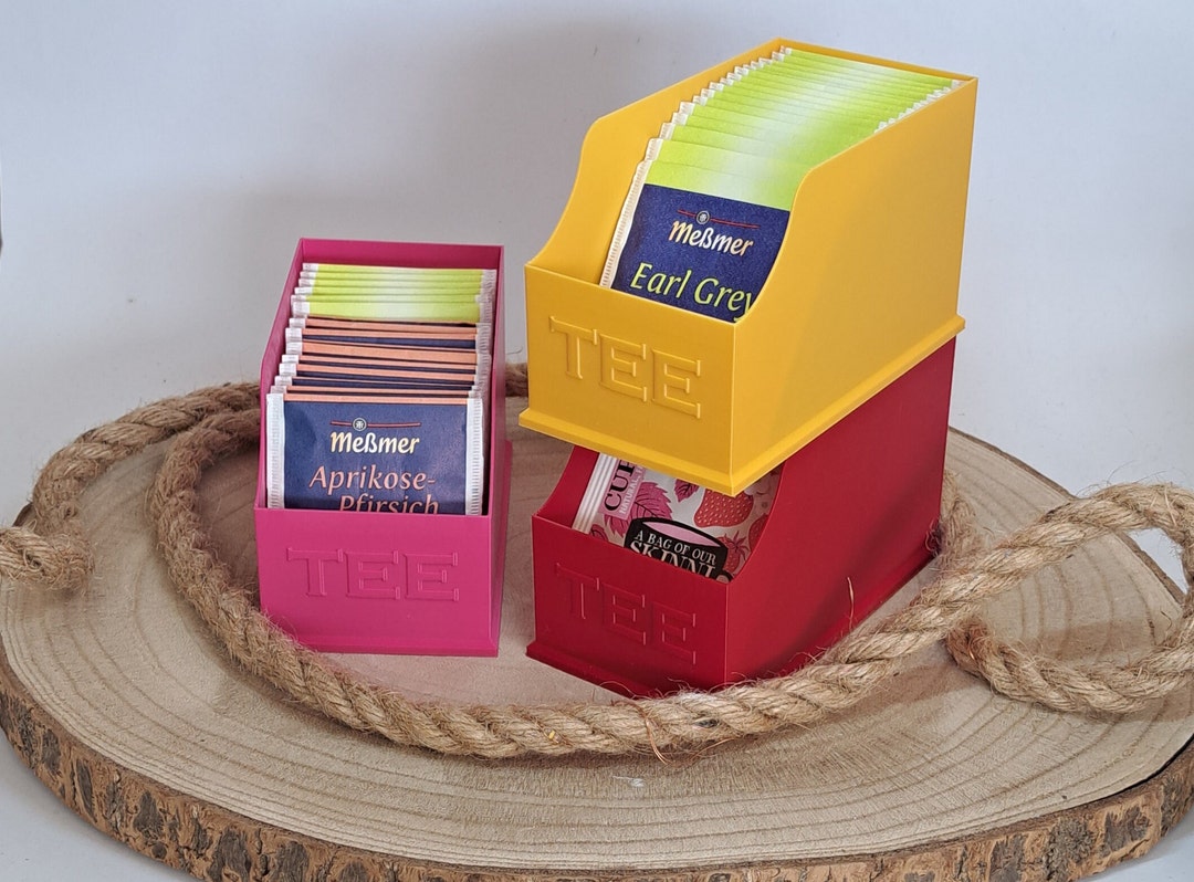 Stackable Tea Bag Box Order and Style for the Kitchen Etsy