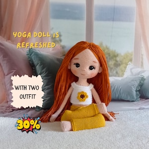 Crochet Yoga Girl Doll: Handmade Amigurumi with Movable Limbs