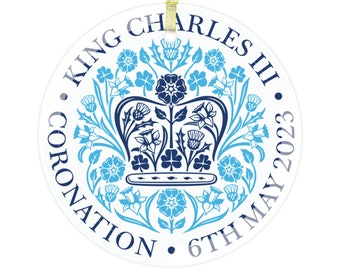 Ornement En Verre, Ornement Du Couronnement Du Roi Charles III