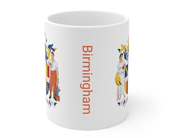 Tasse à café, tasse à armoiries de Birmingham au Royaume-Uni