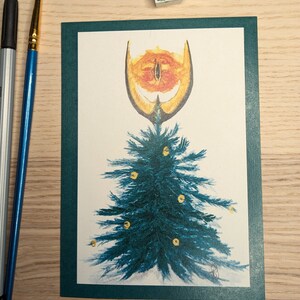 Postkarte A6 "Weihnachtsbaum", Weihnachtskarte, Ringe, Weihnachten, Postkarte