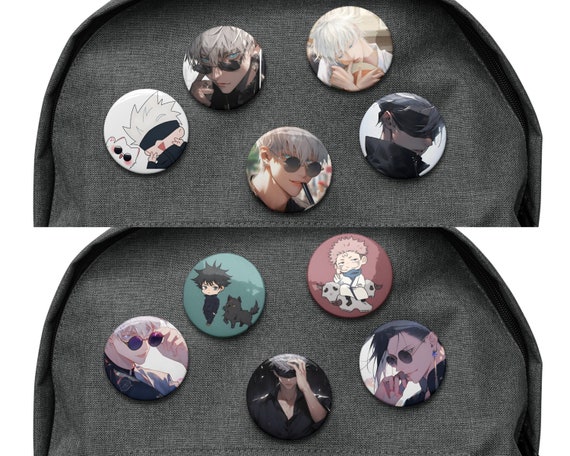 Jujutsu Kaisen Pins 5 Set of Pin Buttons, Satoru Gojo Yuji Itadori