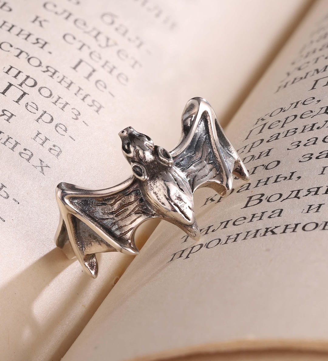 925 Vintage Distressed Bat Ring Sterling Silver Couple Ring Bat Jewelry Vampire Gothic Jewelry Animal Ring Halloween Gift for Him and Her - Etsy Japan