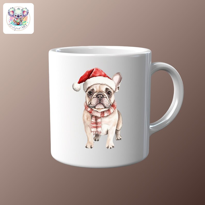 Dog Breeds With Santa Hat and Scarf Clipart PNG 80 Festive Dog