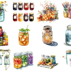 48 charmante Einmachglas Clipart Designs Feiern den Einmachglas Tag mit vielseitigen handgemalten Illustrationen für jeden Anlass