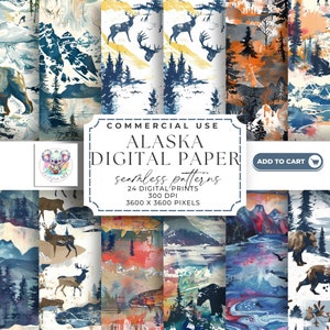 Alaska Muster: 24 Wilderness Prints - 300 DPI