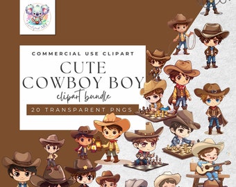 Pacchetto di clipart di simpatici cowboy - PNG Western Whiz Kids