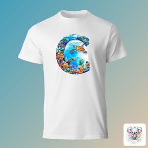 Great Barrier Reef Alphabet Clipart PNG, Sea Turtle Coral Reef Letter Art, Ocean ABC, Underwater Marine Life Font for Decor and Learning