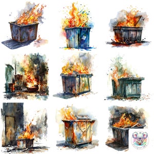24 clipart di fuochi d'artificio ad acquerello ad alta risoluzione: perfetti per satira, umorismo e progetti creativi