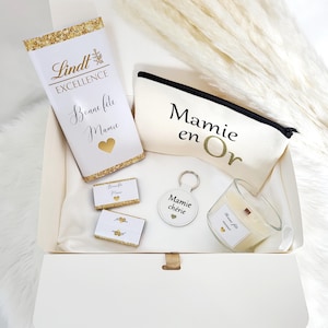 Coffret cadeau personnalisé, box cadeau personnalisée, cadeau maman, cadeau fête des mères, chocolat personnalisé, coffret à offrir