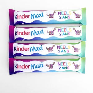 Personalized Kinder Maxi, personalized chocolate, personalized confectionery, personalized event decoration, personalized candies
