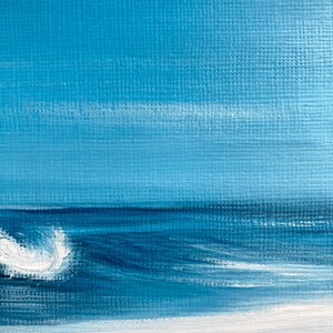 Décor de salle de vague de mer, peinture à lhuile originale de vague docéan, peinture de mer, peinture de paysage, peinture à lhuile de vague bleue, paysage marin minimaliste image 5