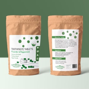 One Click Smile Zahnpasta Tabletten Fluorid & Pfefferminze 90 Tabletten