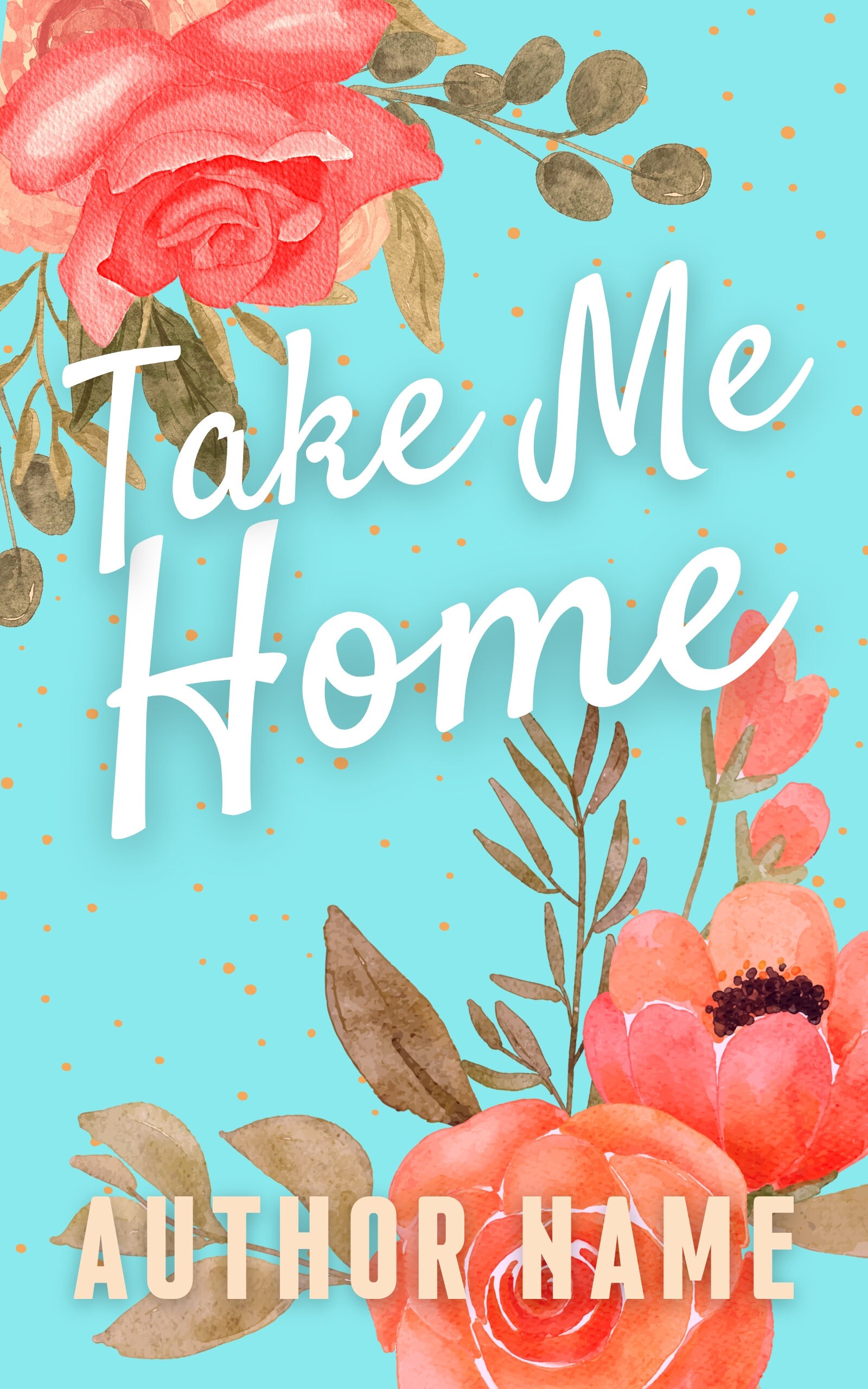 Premade Floral Ebook Cover Contemporary Romance Flower Object Based