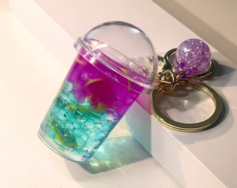 Custom Keychain | Mini Milk Tea Boba Keychain | Refreshing Mixed Soda Drink Keychain | Personalized Gift | Bag Charm | Acrylic Keychain