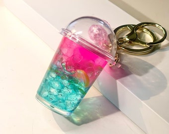 Custom Keychain | Mini Milk Tea Boba Keychain | Refreshing Mixed Soda Drink Keychain | Personalized Gift | Bag Charm | Acrylic Keychain