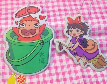 Ambientadores para coche Kawaii / Fragancias para coche / Accesorios para coche / Estilo dibujos animados