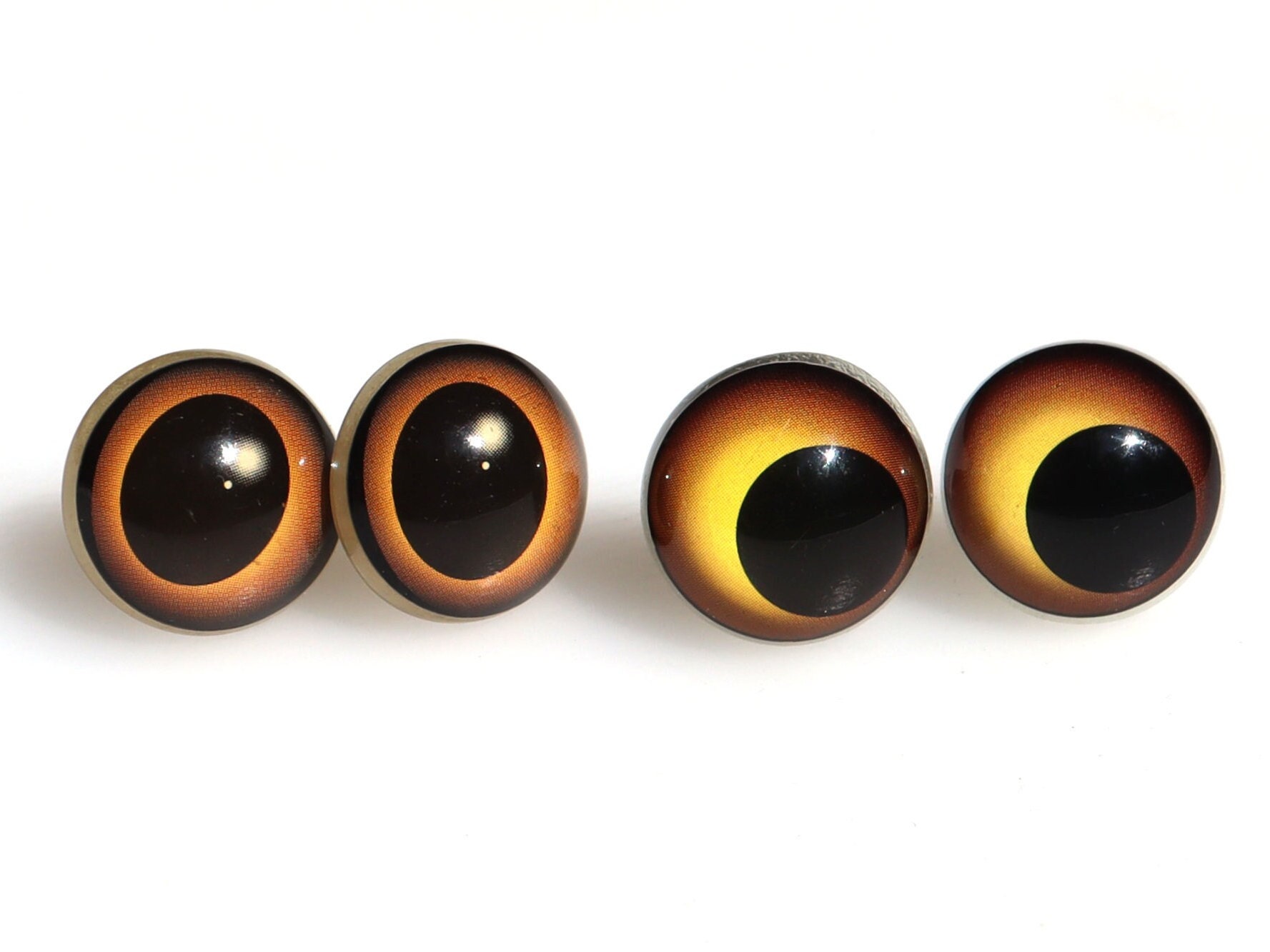 Brown Teddy Bear Handmade Glass Eyes 6mm to 40mm Jewelry Cabochon