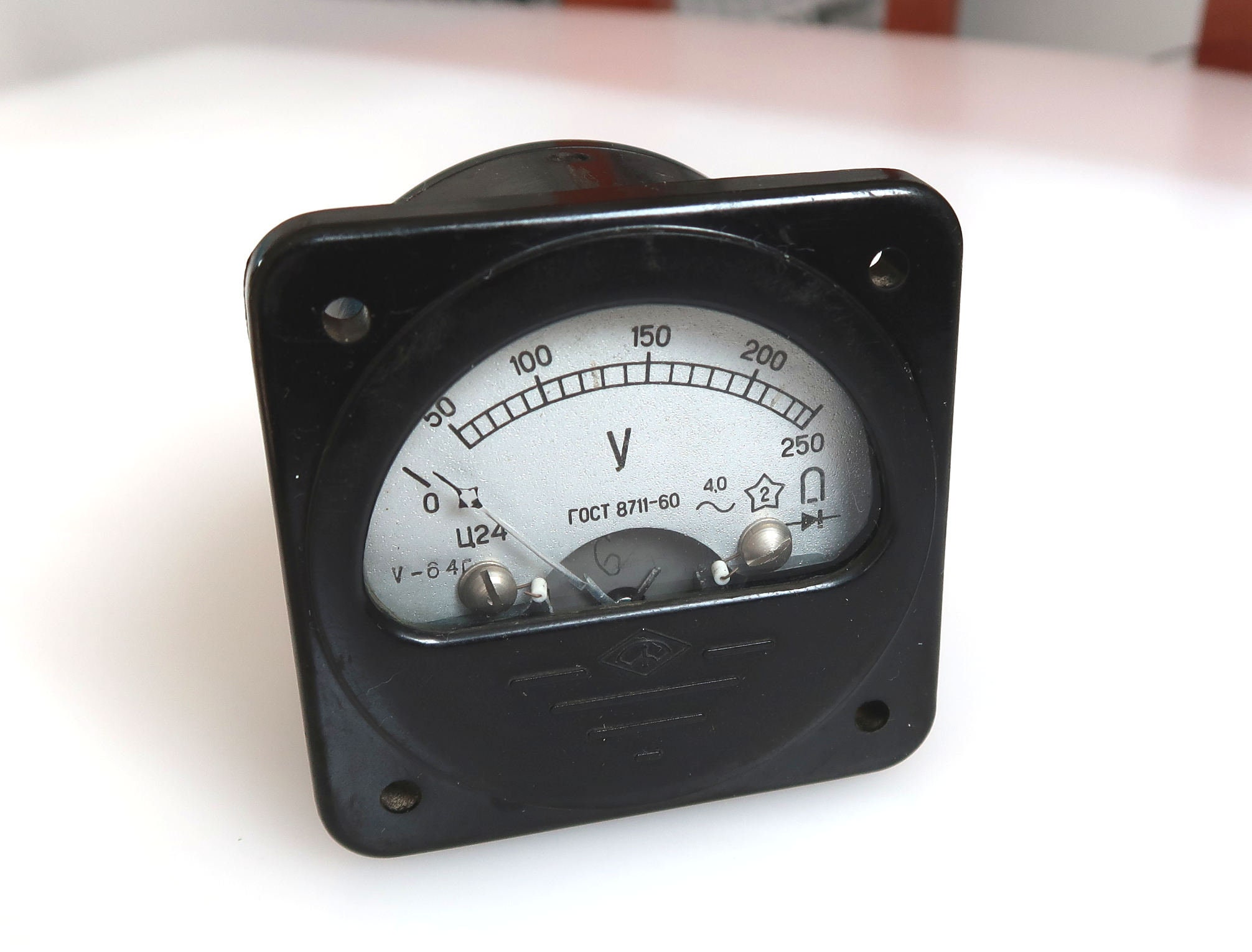 レトロAMMETER Soviet Vintage Ammeter and Voltmeter, Small Retro Electric