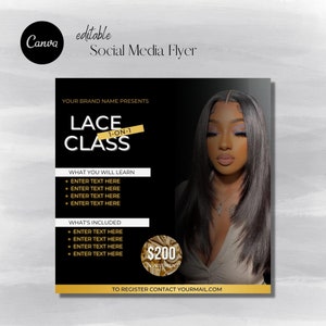 Masterclass Flyer, Master Class Flyer Template, Social Media Template,Course Flyer, makeup class flyer, beauty flyer, hair flyer