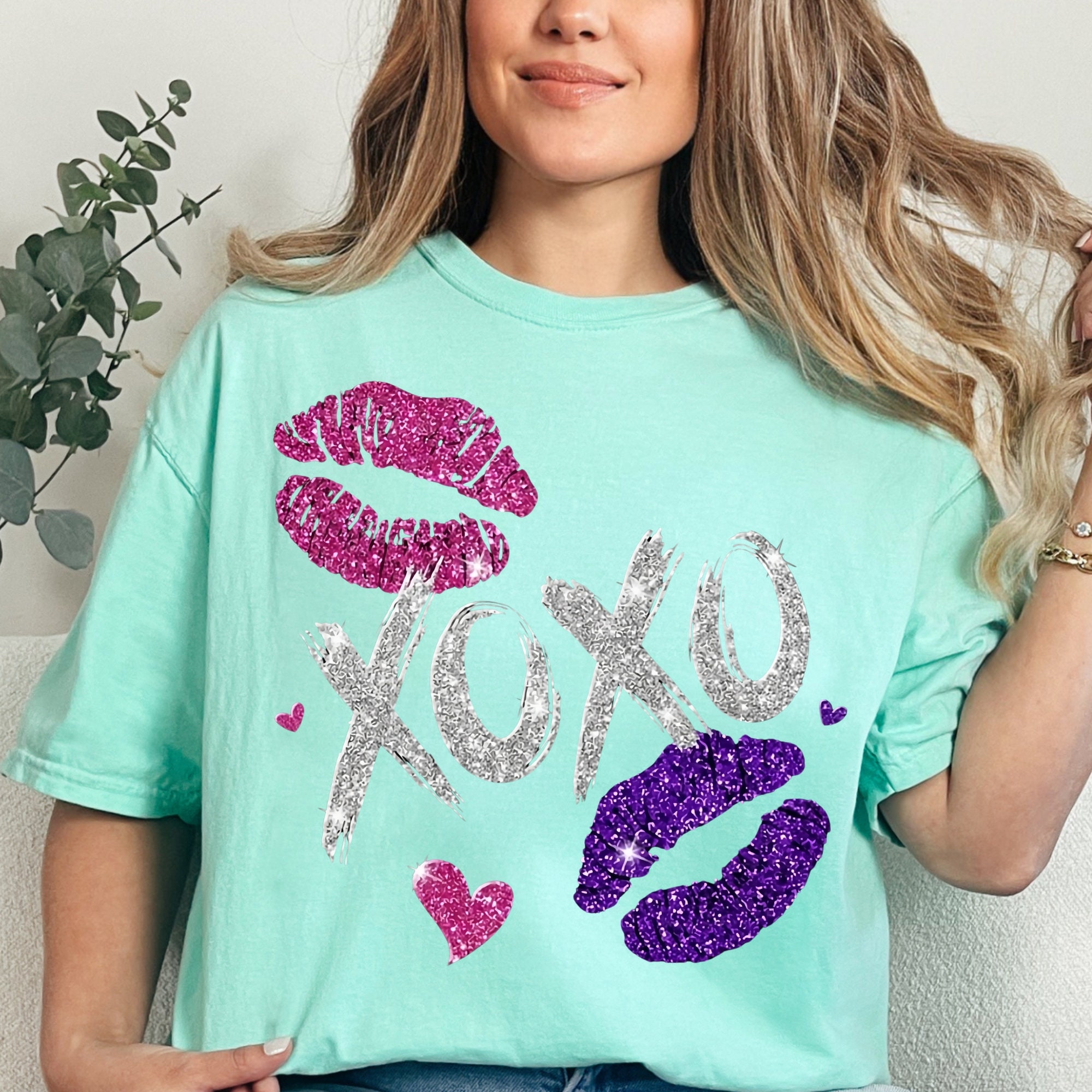 XOXO Faux Sequin PNG, Disco Ball Valentine, Valentines Day Png, XOXO ...
