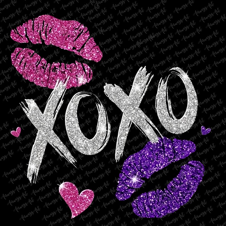 XOXO Faux Sequin PNG, Disco Ball Valentine, Valentines Day Png, XOXO ...