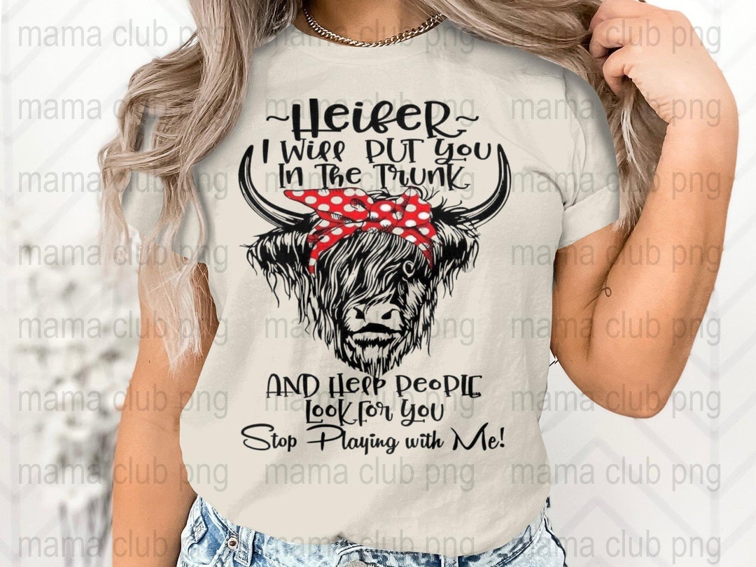 Funny Highland Cow PNG, Instant Download, Scottish Cow With Bandana ...