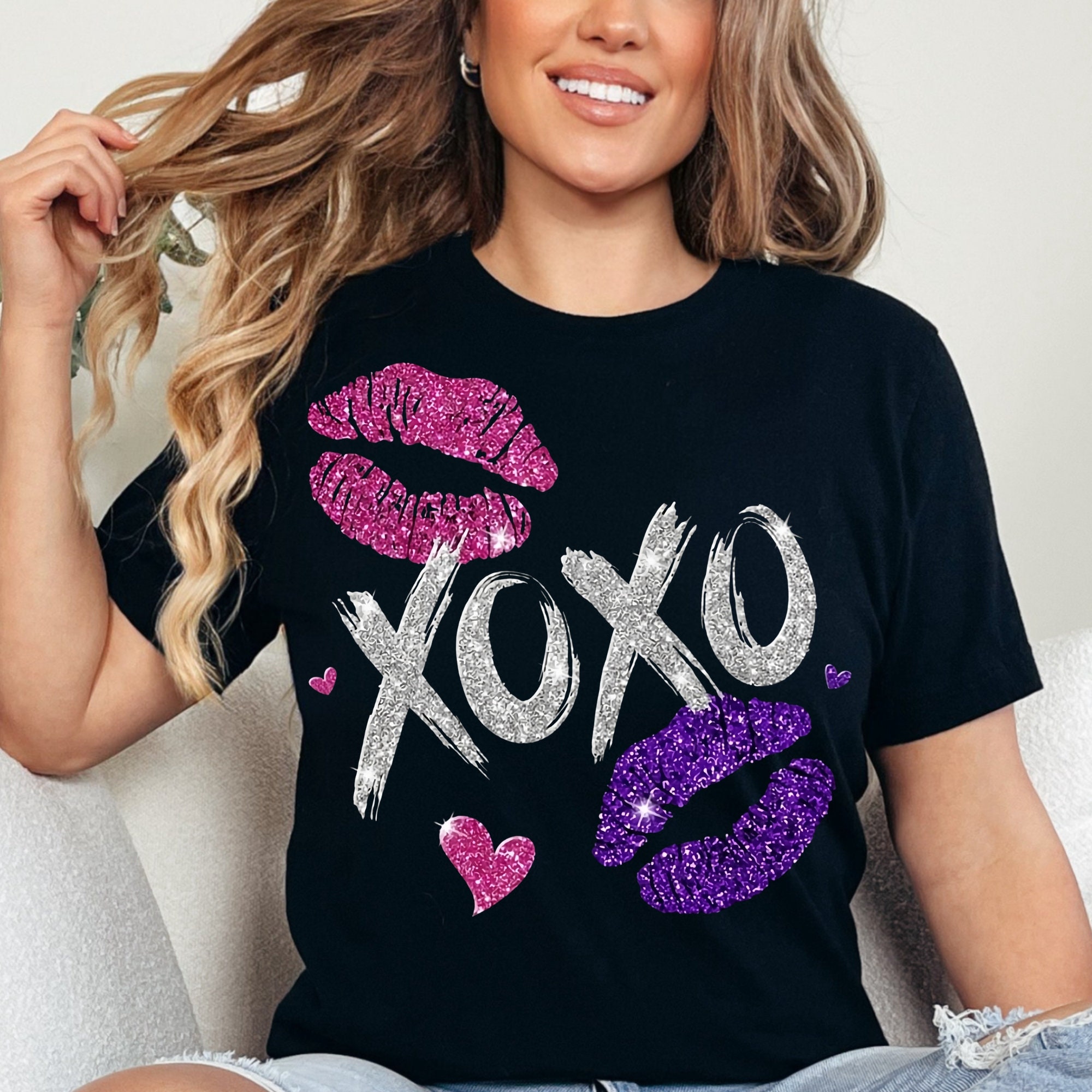 XOXO Faux Sequin PNG, Disco Ball Valentine, Valentines Day Png, XOXO ...