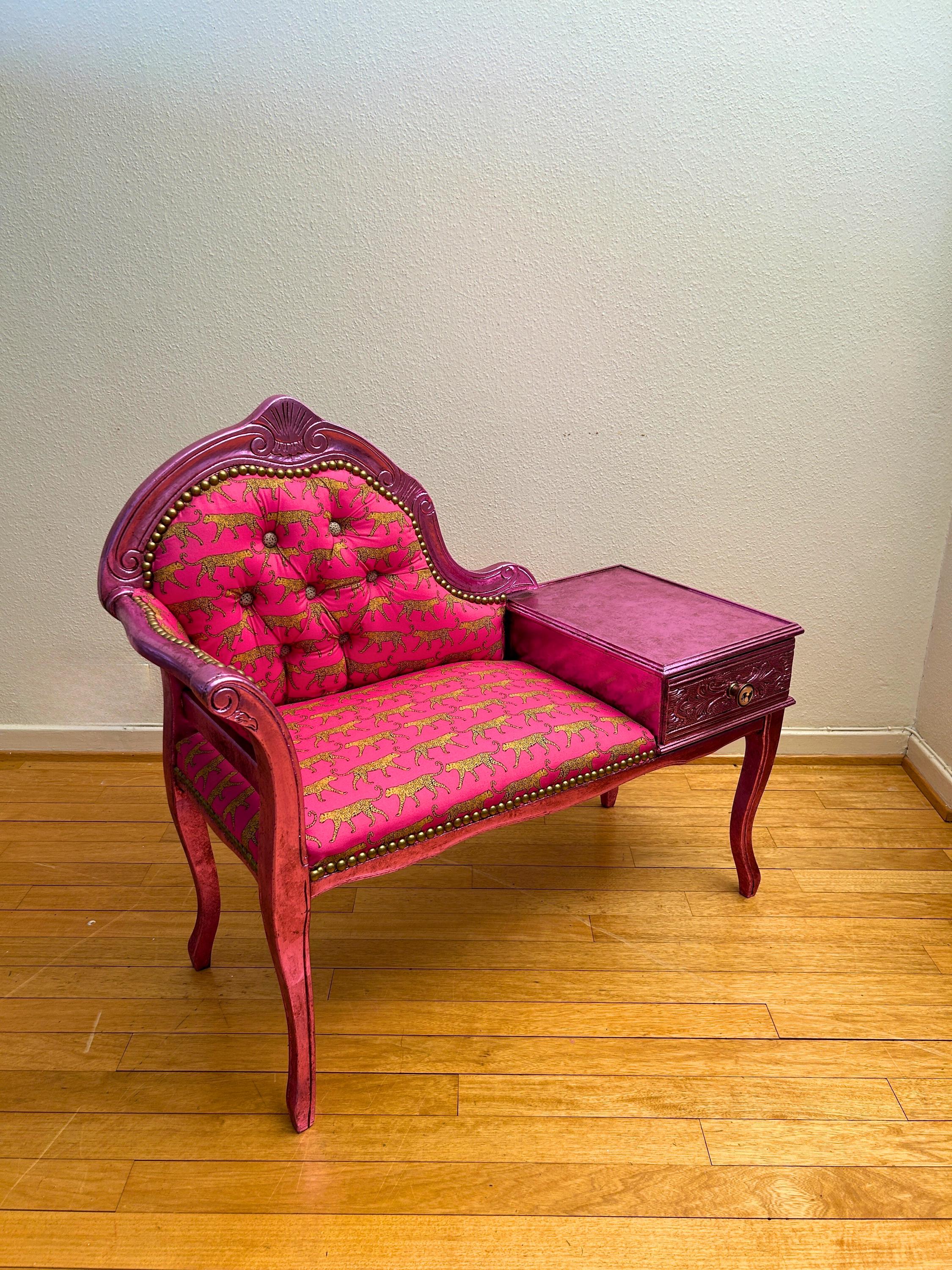 Telephone Chair Vintage Phone Bench Telephone Chair Vintage