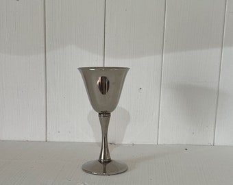 Small Vintage Silver Plated Italian Chalice Wine Goblet