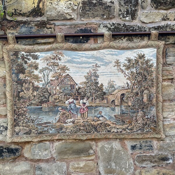 Tapisserie Murale Italienne Burgundy à Motif Floral Et Nature Morte - Neuf