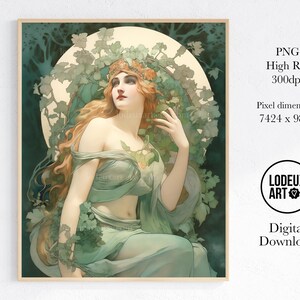 Goddess Gaia, Mother Earth, Greek Mythology, Mysticism, Wicca Art, Occult, Gothic Decor, Digital Download, Printable, Commercial Use #1